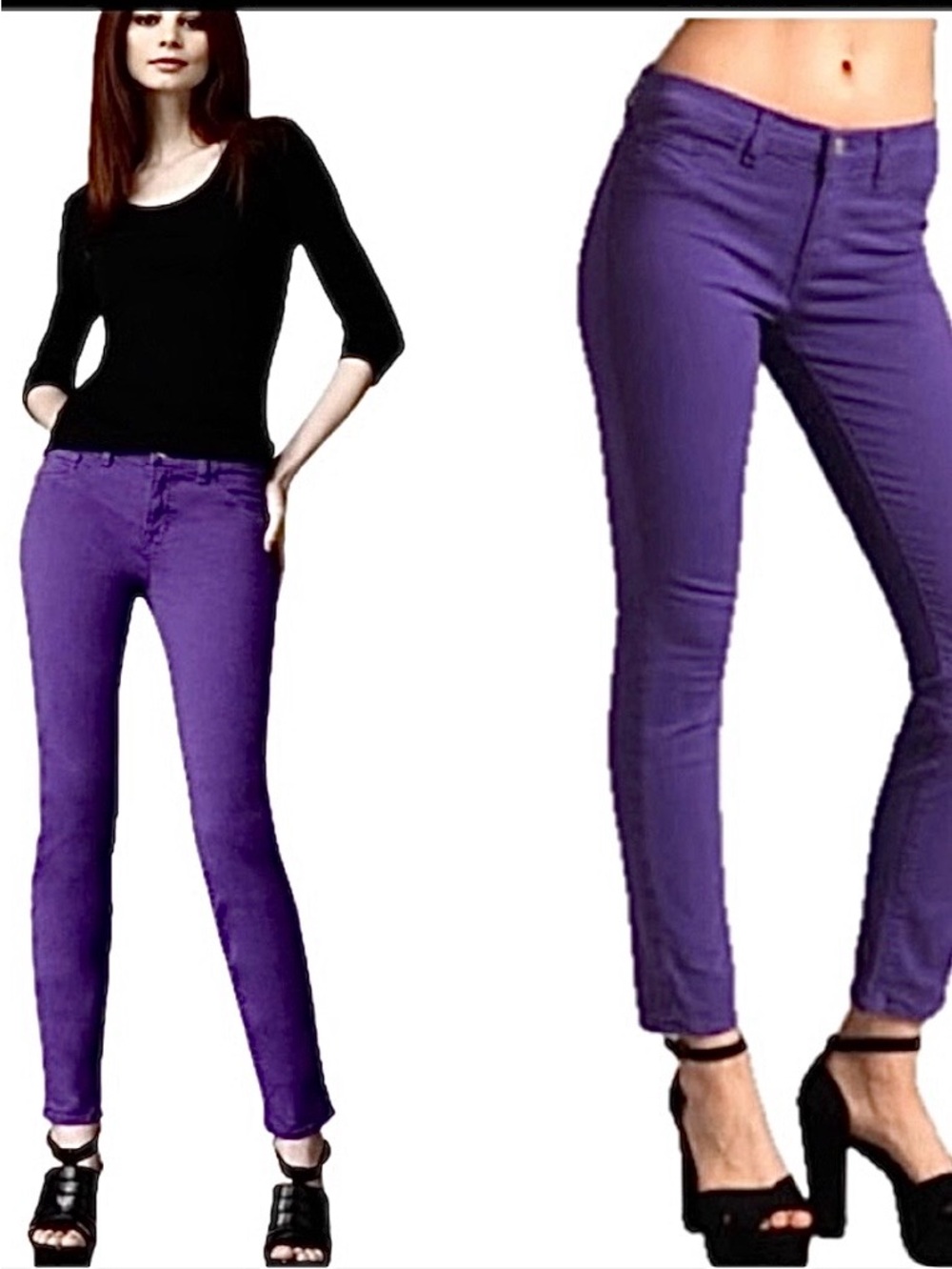J Brand Pencil Leg Jeans Bright Purple Size 27